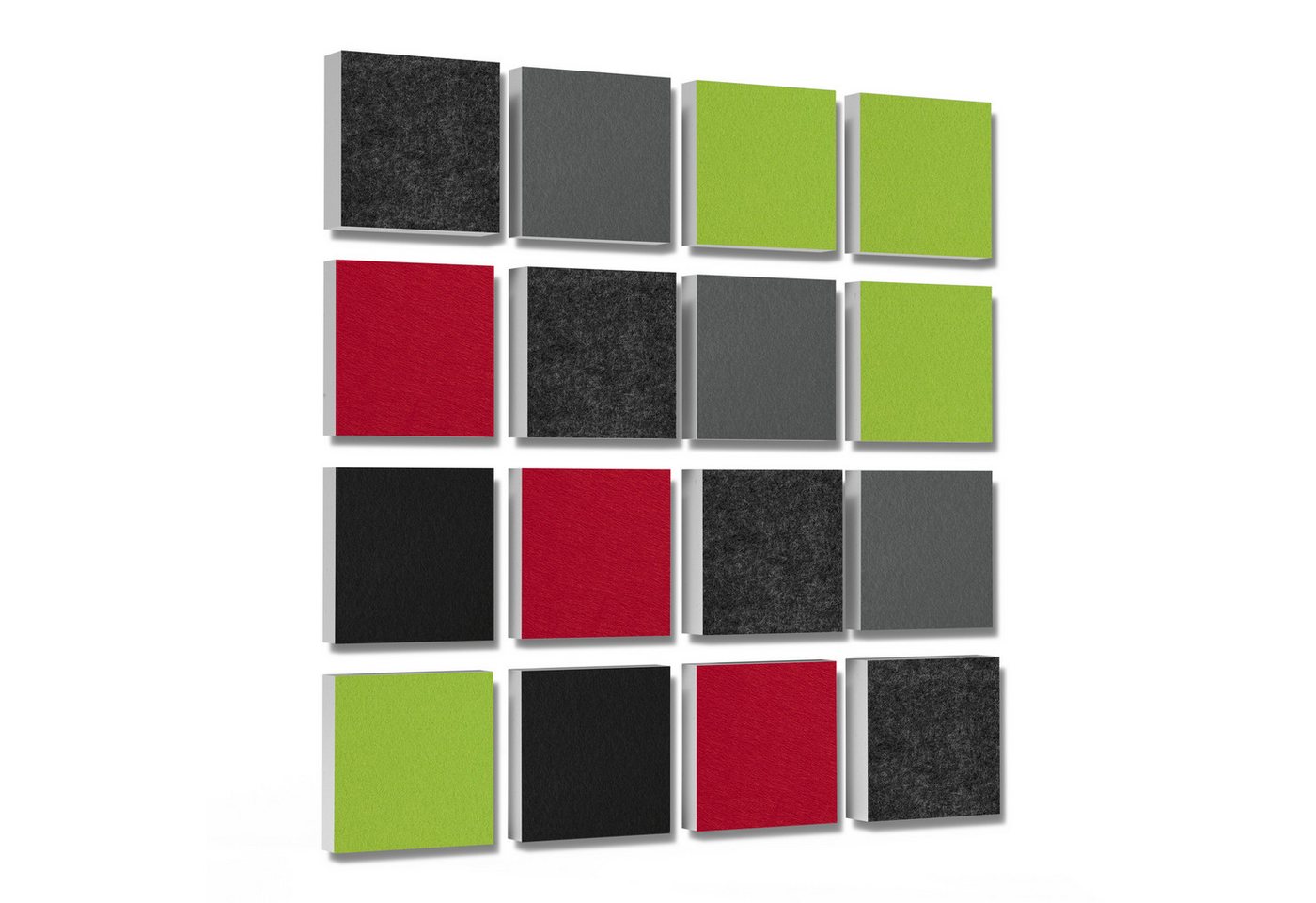 platino24 Akustikplatte 16 Elemente 3D-Set Colore Quadrat 27,5 x 27,5 cm Multicolore platino24 Akustikplatte 16 Elemente 3D-Set Colore Quadrat 27,5 x 27,5 cm Multicolore von platino24
