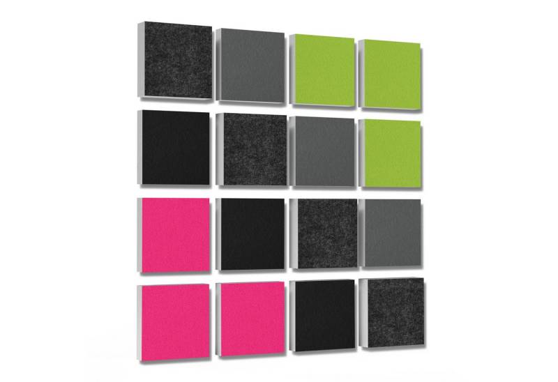 platino24 Akustikplatte 16 Elemente 3D-Set Colore Quadrat 27,5 x 27,5 cm Multicolore platino24 Akustikplatte 16 Elemente 3D-Set Colore Quadrat 27,5 x 27,5 cm Multicolore von platino24