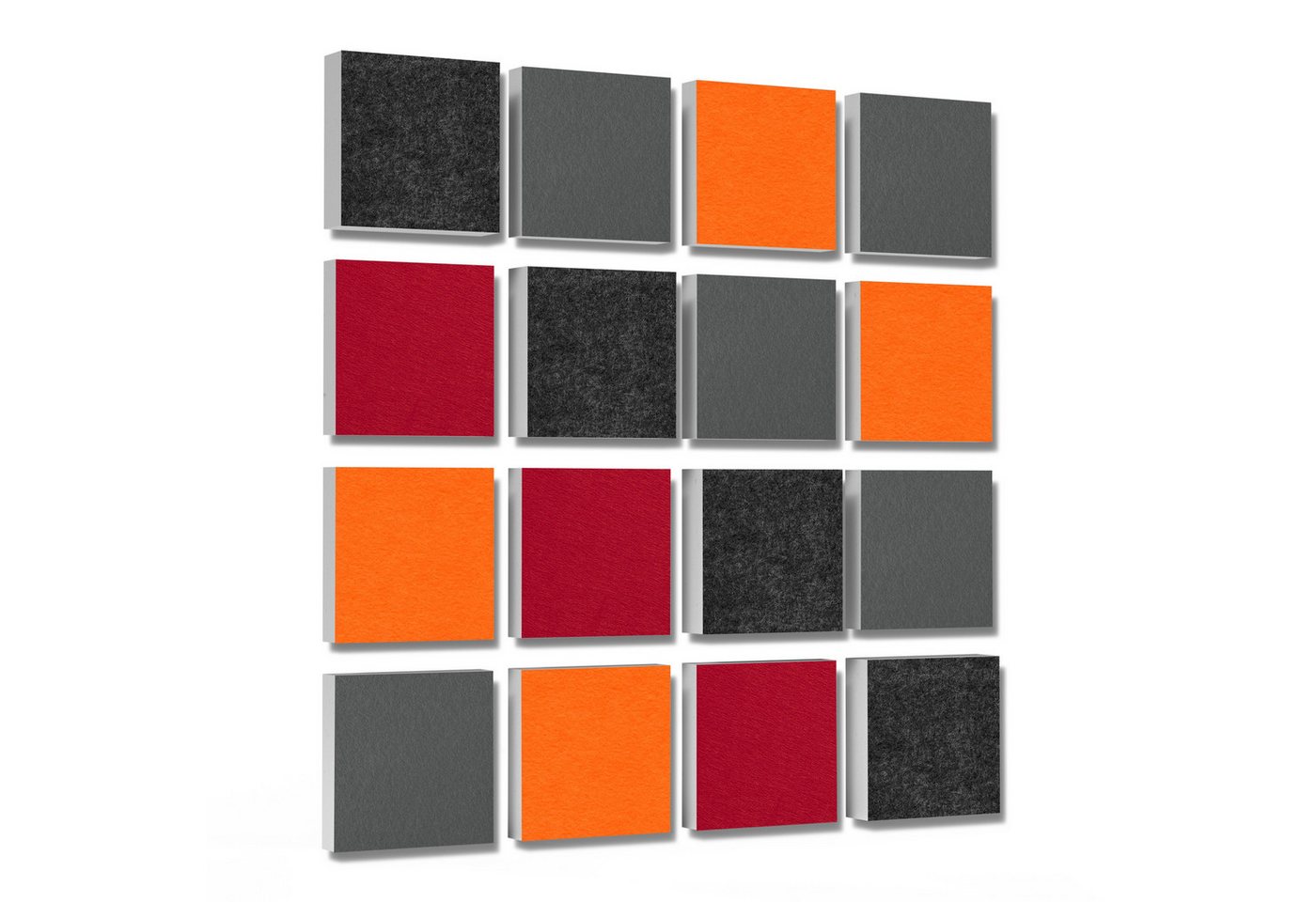 platino24 Akustikplatte 16 Elemente 3D-Set Colore Quadrat 27,5 x 27,5 cm Multicolore platino24 Akustikplatte 16 Elemente 3D-Set Colore Quadrat 27,5 x 27,5 cm Multicolore von platino24