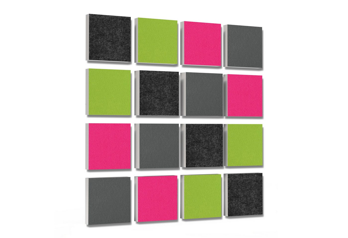 platino24 Akustikplatte 16 Elemente 3D-Set Colore Quadrat 27,5 x 27,5 cm Multicolore platino24 Akustikplatte 16 Elemente 3D-Set Colore Quadrat 27,5 x 27,5 cm Multicolore von platino24
