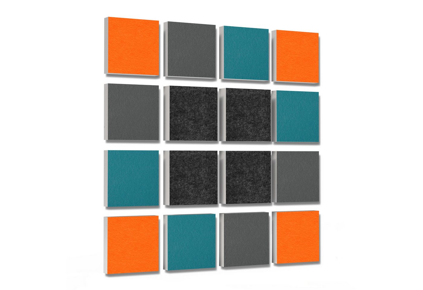 platino24 Akustikplatte 16 Elemente 3D-Set Colore Quadrat 27,5 x 27,5 cm Multicolore platino24 Akustikplatte 16 Elemente 3D-Set Colore Quadrat 27,5 x 27,5 cm Multicolore von platino24