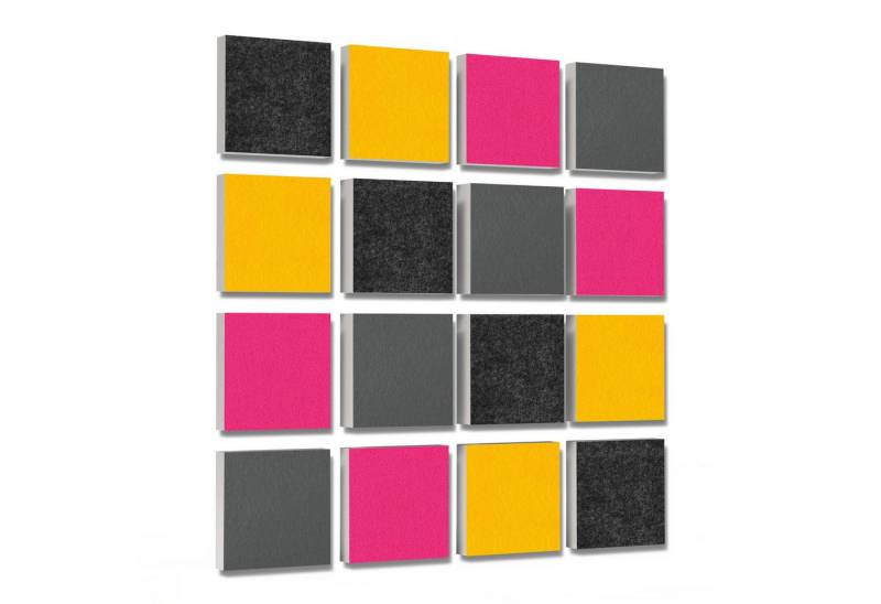 platino24 Akustikplatte 16 Elemente 3D-Set Colore Quadrat 27,5 x 27,5 cm Multicolore platino24 Akustikplatte 16 Elemente 3D-Set Colore Quadrat 27,5 x 27,5 cm Multicolore von platino24