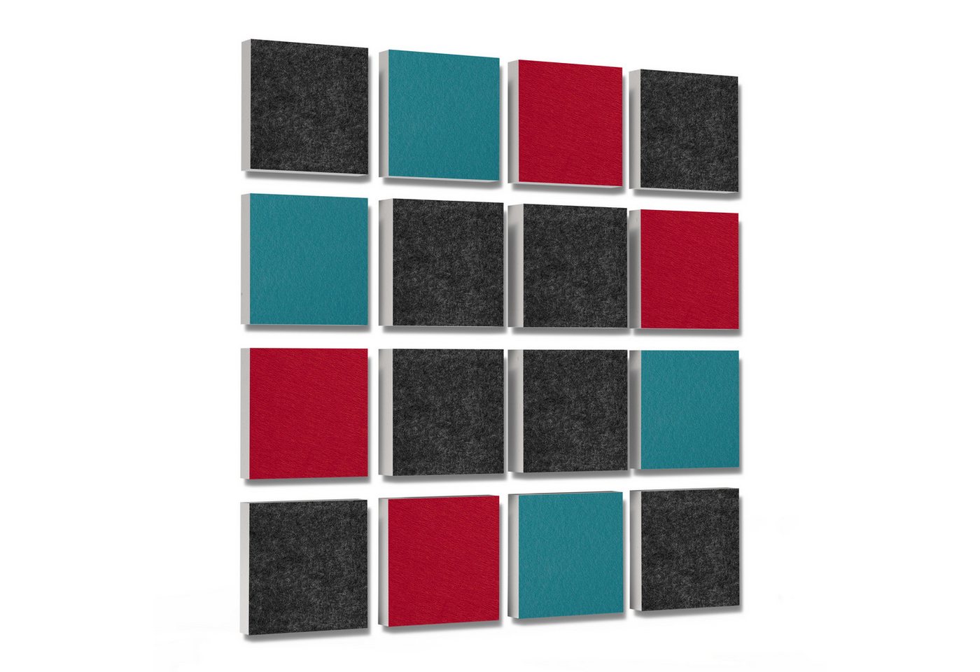platino24 Akustikplatte 16 Elemente 3D-Set Colore Quadrat 27,5 x 27,5 cm Multicolore platino24 Akustikplatte 16 Elemente 3D-Set Colore Quadrat 27,5 x 27,5 cm Multicolore von platino24
