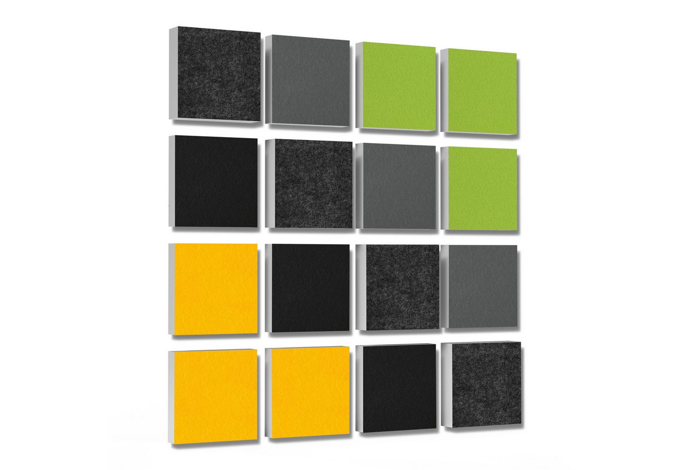 platino24 Akustikplatte 16 Elemente 3D-Set Colore Quadrat 27,5 x 27,5 cm Multicolore platino24 Akustikplatte 16 Elemente 3D-Set Colore Quadrat 27,5 x 27,5 cm Multicolore von platino24