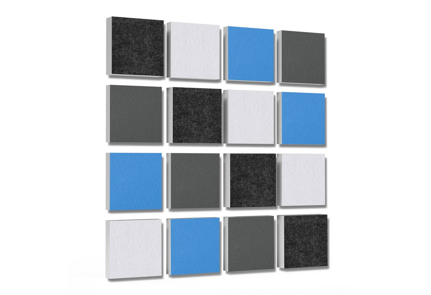 platino24 Akustikplatte 16 Elemente 3D-Set Colore Quadrat 27,5 x 27,5 cm Multicolore platino24 Akustikplatte 16 Elemente 3D-Set Colore Quadrat 27,5 x 27,5 cm Multicolore von platino24
