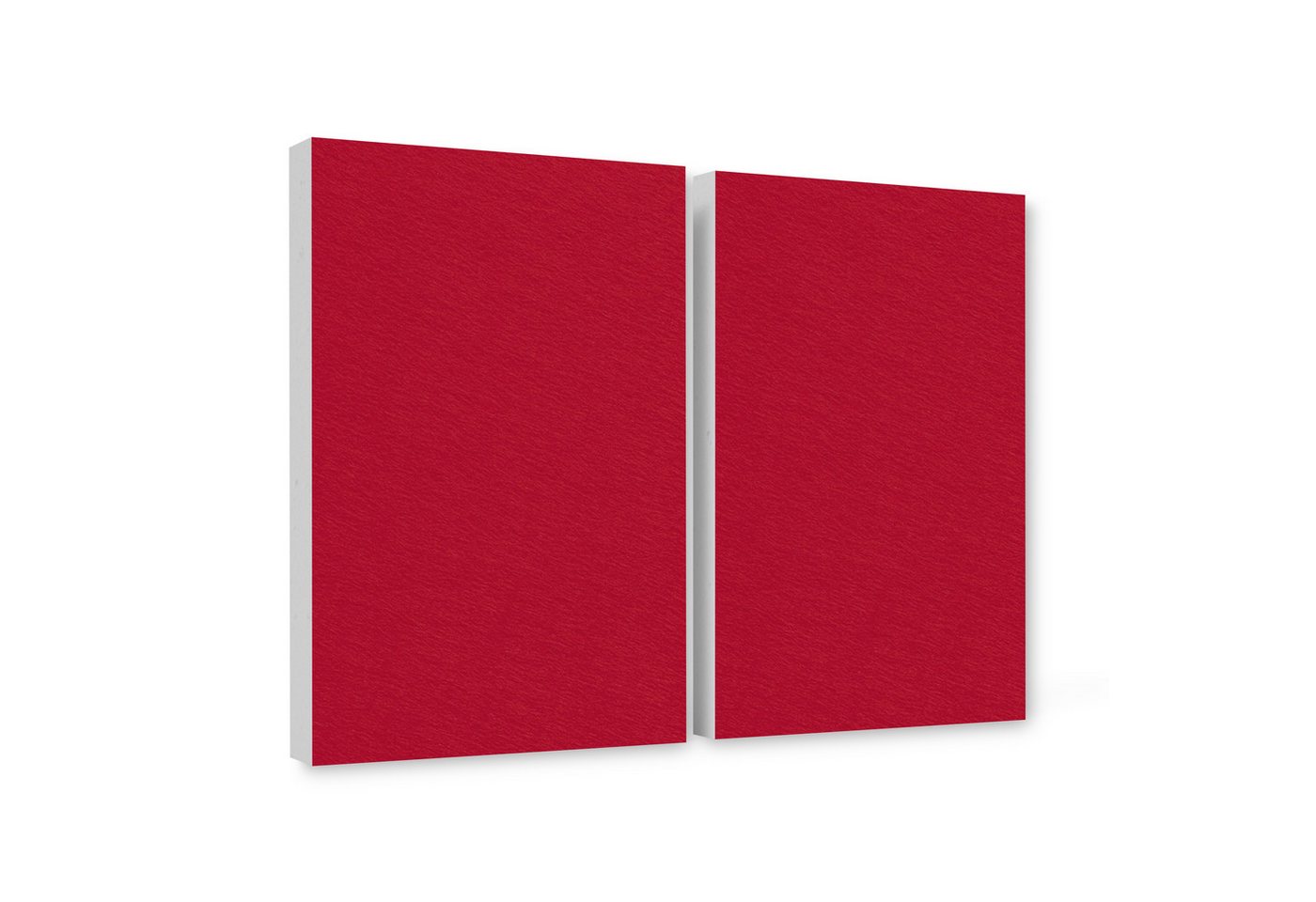 platino24 Akustikplatte 2er Set Rechtecke aus Basotect ® G+ mit Akustikfilz 825x550x50mm von platino24