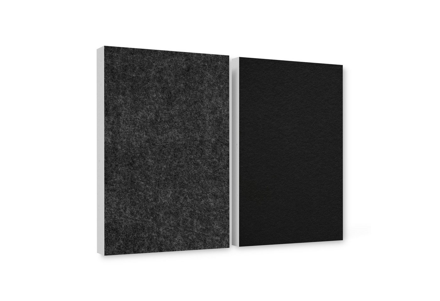 platino24 Akustikplatte 2er Set Rechtecke aus Basotect ® G+ mit Akustikfilz 825x550x50mm von platino24