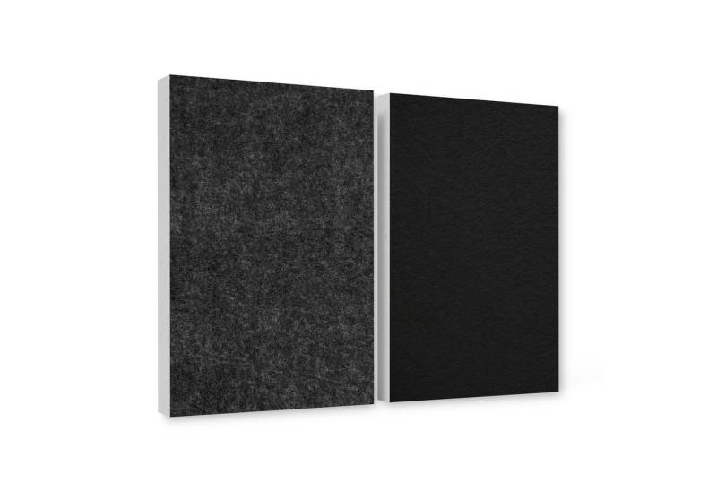platino24 Akustikplatte 2er Set Rechtecke aus Basotect ® G+ mit Akustikfilz 825x550x50mm von platino24