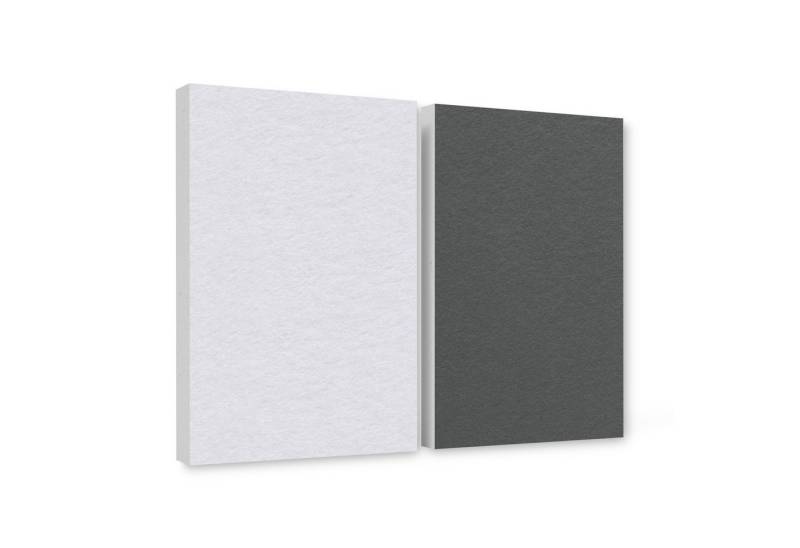 platino24 Akustikplatte 2er Set Rechtecke aus Basotect ® G+ mit Akustikfilz 825x550x50mm von platino24
