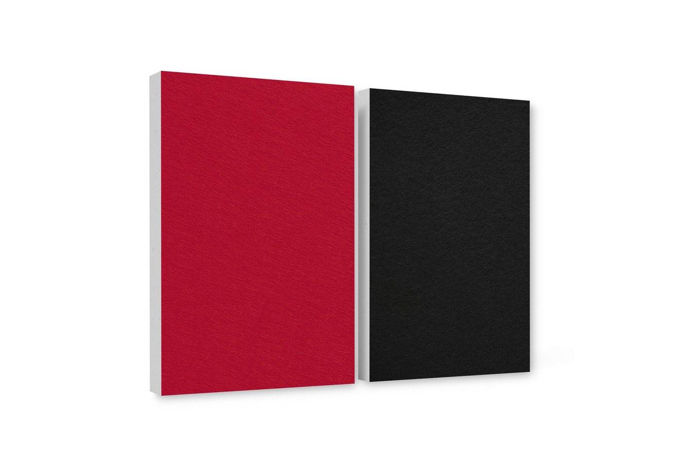 platino24 Akustikplatte 2er Set Rechtecke aus Basotect ® G+ mit Akustikfilz 825x550x50mm von platino24