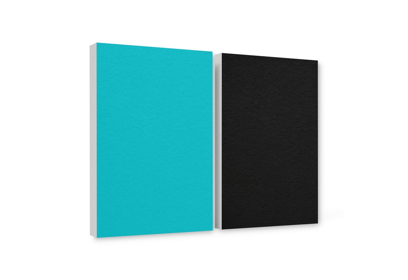 platino24 Akustikplatte 2er Set Rechtecke aus Basotect ® G+ mit Akustikfilz 825x550x50mm von platino24