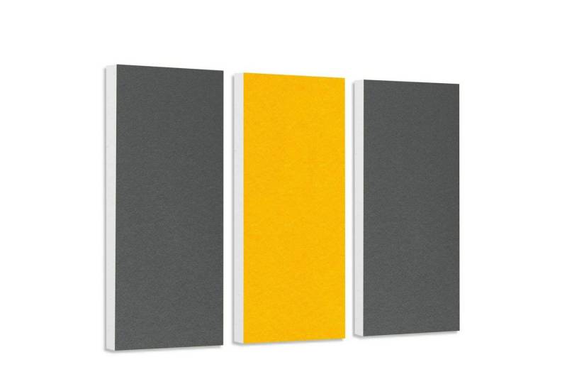 platino24 Akustikplatte 3 Rechtecke aus Basotect ® G+ in Granitgrau + Sonnengelb platino24 Akustikplatte 3 Rechtecke aus Basotect ® G+ in Granitgrau + Sonnengelb von platino24