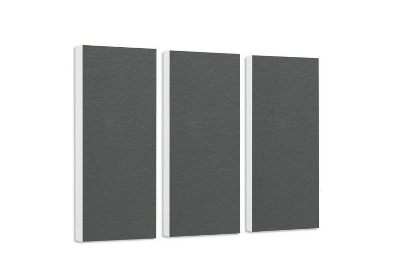 platino24 Akustikplatte 3 Rechtecke aus Basotect ® G+ mit Akustikfilz, je 825x275x50mm von platino24