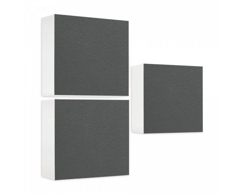platino24 Akustikplatte 3er-Set Regaleinsatz aus Basotect® G+ mit Akustikfilz von platino24
