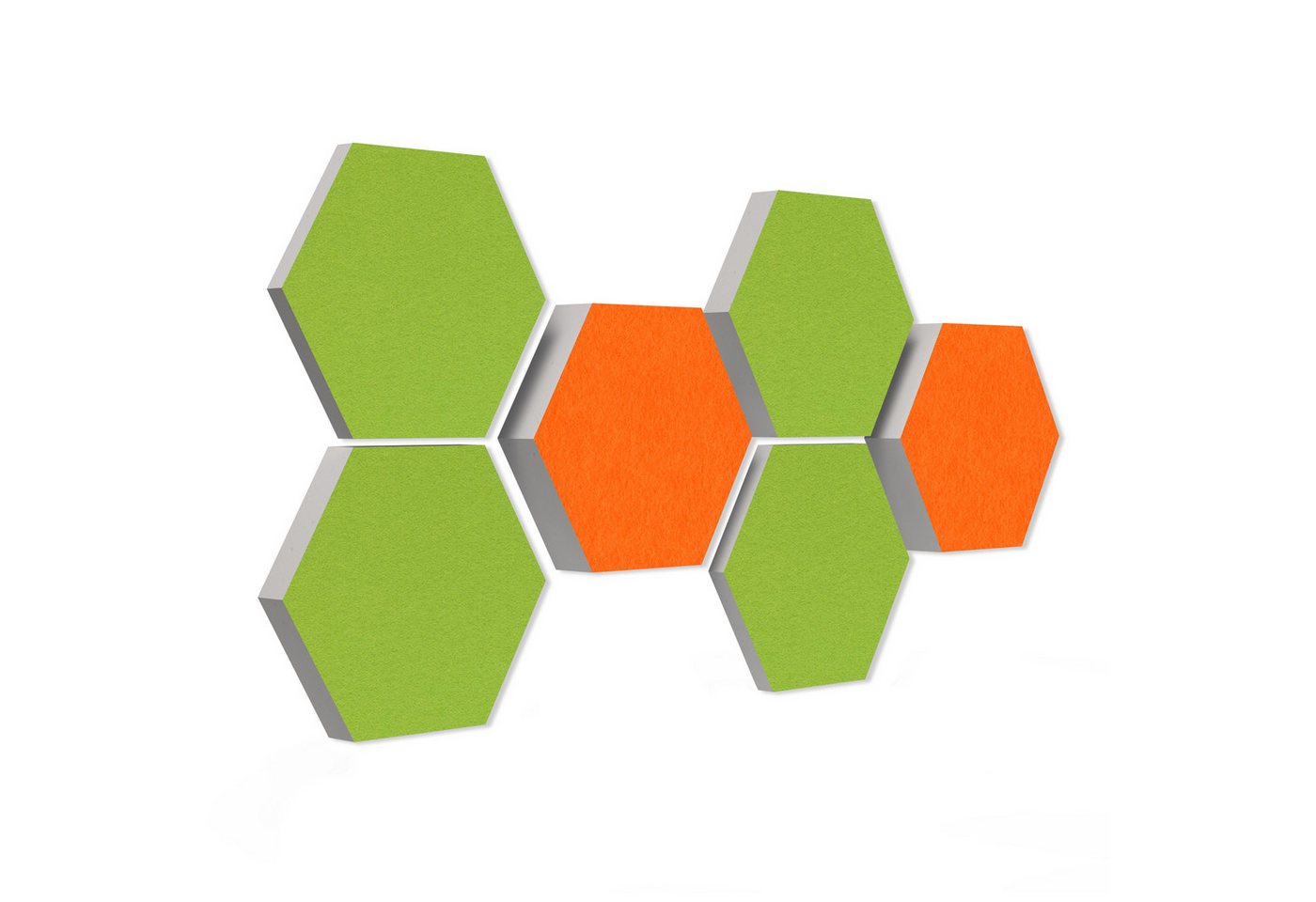 platino24 Akustikplatte 6 Absorber Wabenform aus Basotect ® G+ 3D-Effekt von platino24