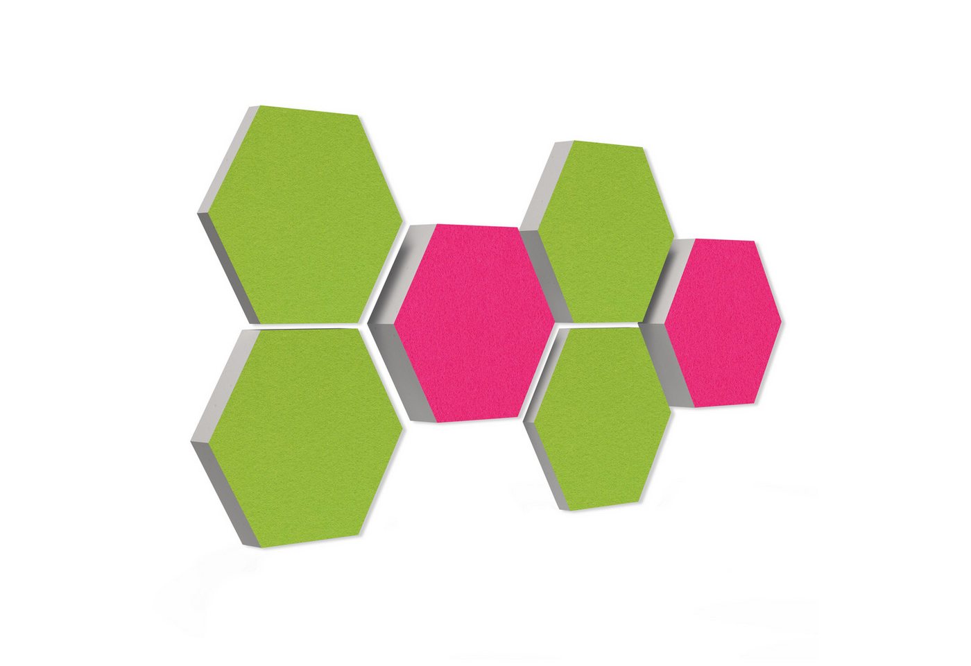 platino24 Akustikplatte 6 Absorber Wabenform aus Basotect ® G+ 3D-Effekt von platino24