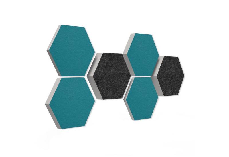 platino24 Akustikplatte 6 Absorber Wabenform aus Basotect ® G+ 3D-Effekt von platino24