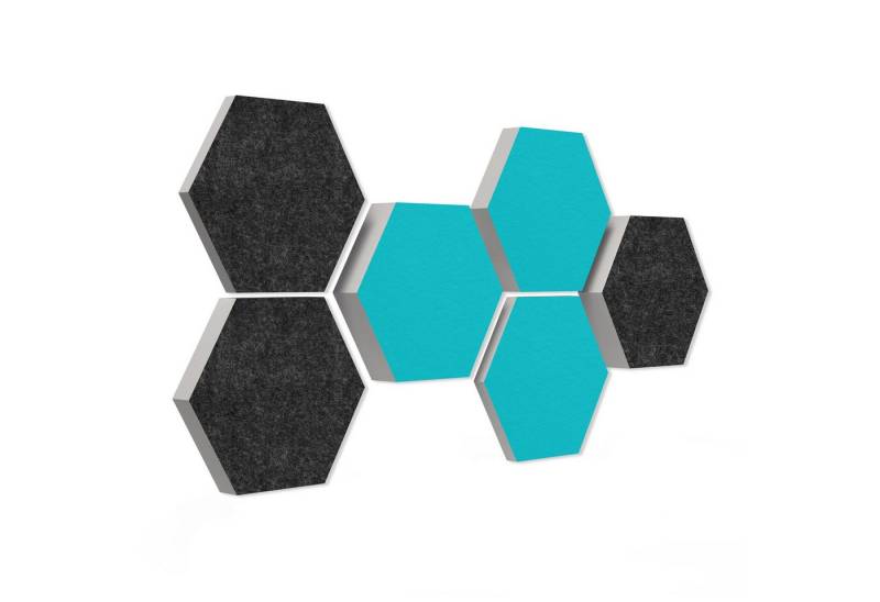 platino24 Akustikplatte 6 Absorber Wabenform aus Basotect ® G+ 3D-Effekt von platino24