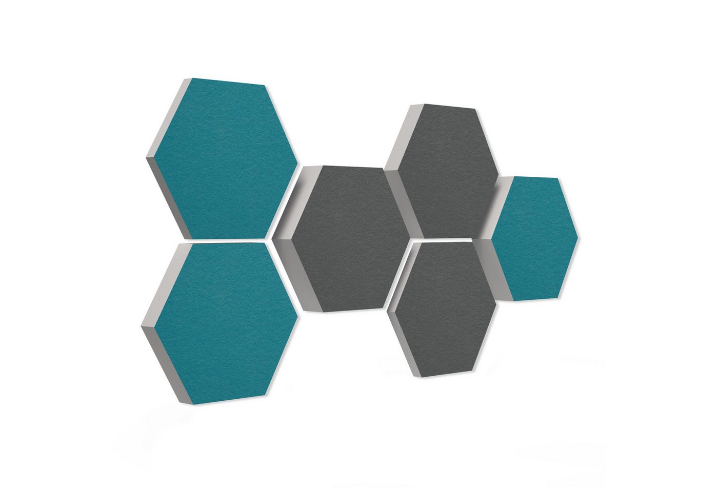 platino24 Akustikplatte 6 Absorber Wabenform aus Basotect ® G+ 3D-Effekt von platino24