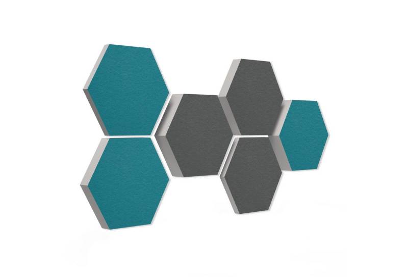 platino24 Akustikplatte 6 Absorber Wabenform aus Basotect ® G+ 3D-Effekt von platino24