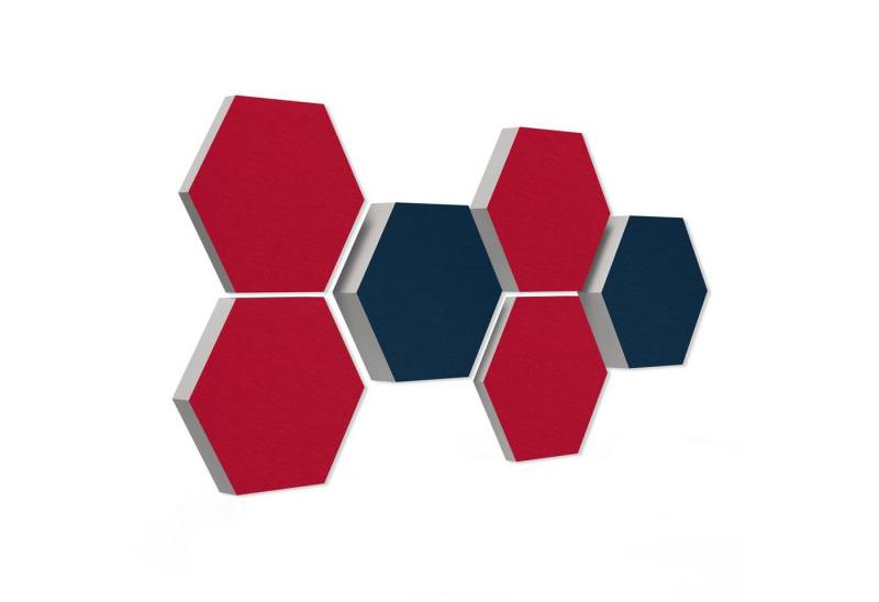 platino24 Akustikplatte 6 Absorber Wabenform aus Basotect ® G+ 3D-Effekt von platino24