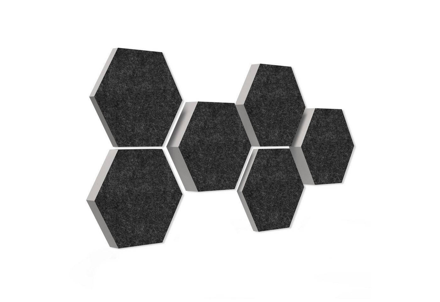 platino24 Akustikplatte 6 Absorber Wabenform aus Basotect ® G+ 3D-Effekt von platino24