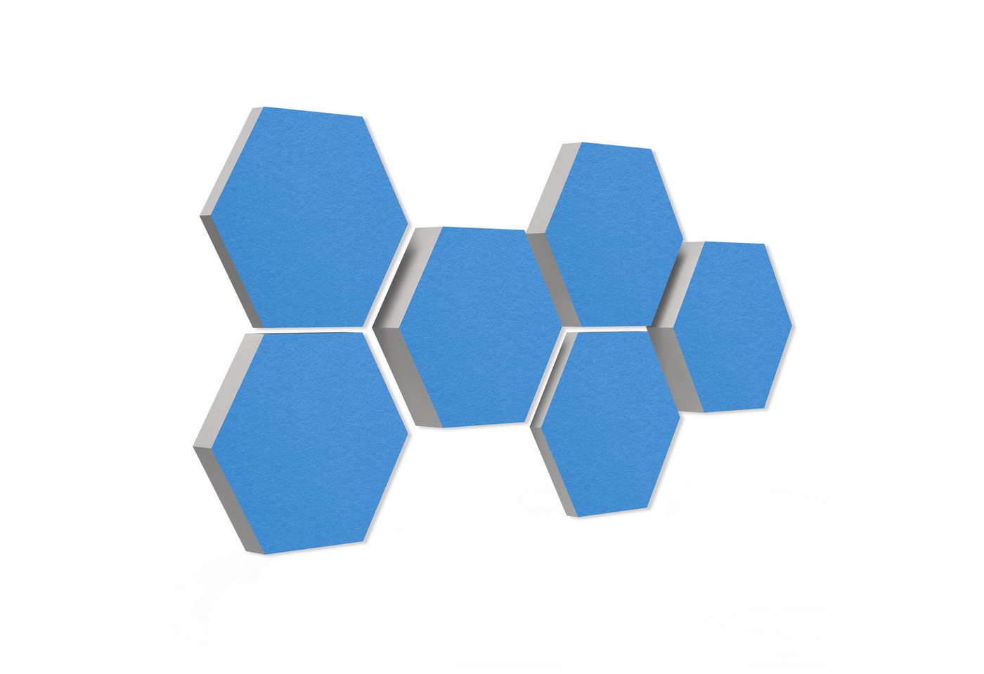platino24 Akustikplatte 6 Absorber Wabenform aus Basotect ® G+ 3D-Effekt von platino24