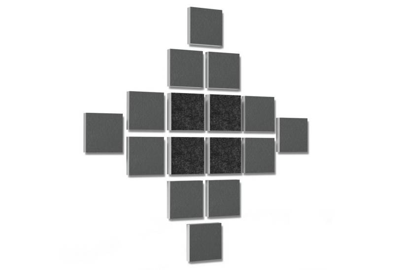 platino24 Schallschutzpaneel 16 Elemente 3D-Set Colore Quadrat 27,5 x 27,5 cm Multicolore platino24 Schallschutzpaneel 16 Elemente 3D-Set Colore Quadrat 27,5 x 27,5 cm Multicolore von platino24