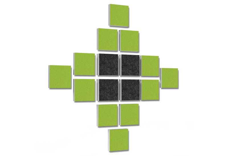 platino24 Schallschutzpaneel 16 Elemente 3D-Set Colore Quadrat 27,5 x 27,5 cm Multicolore platino24 Schallschutzpaneel 16 Elemente 3D-Set Colore Quadrat 27,5 x 27,5 cm Multicolore von platino24