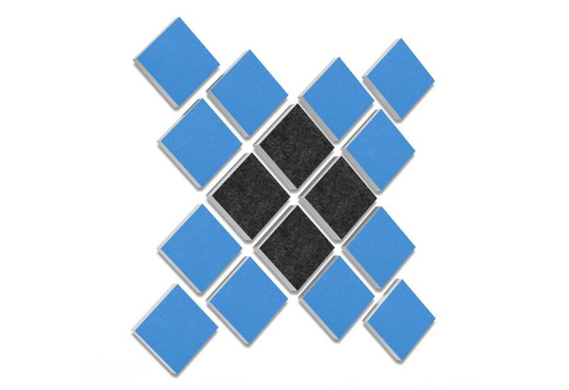 platino24 Schallschutzpaneel 16 Elemente 3D-Set Colore Quadrat 27,5 x 27,5 cm Multicolore platino24 Schallschutzpaneel 16 Elemente 3D-Set Colore Quadrat 27,5 x 27,5 cm Multicolore von platino24