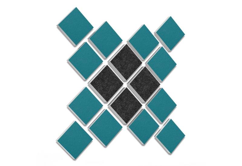 platino24 Schallschutzpaneel 16 Elemente 3D-Set Colore Quadrat 27,5 x 27,5 cm Multicolore platino24 Schallschutzpaneel 16 Elemente 3D-Set Colore Quadrat 27,5 x 27,5 cm Multicolore von platino24