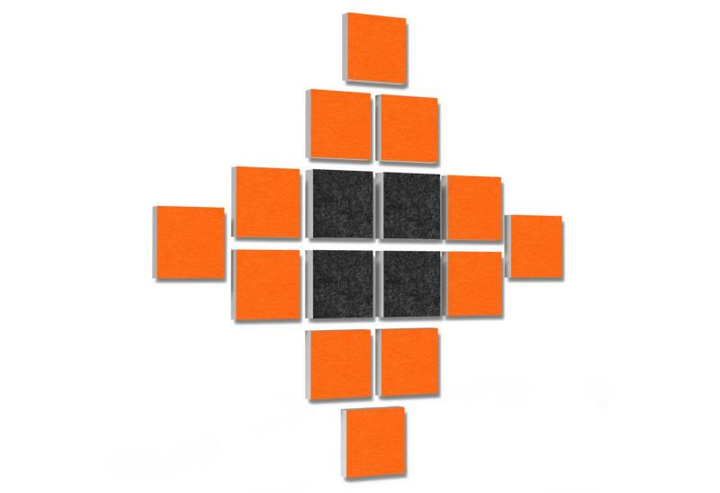 platino24 Schallschutzpaneel 16 Elemente 3D-Set Colore Quadrat 27,5 x 27,5 cm Multicolore platino24 Schallschutzpaneel 16 Elemente 3D-Set Colore Quadrat 27,5 x 27,5 cm Multicolore von platino24