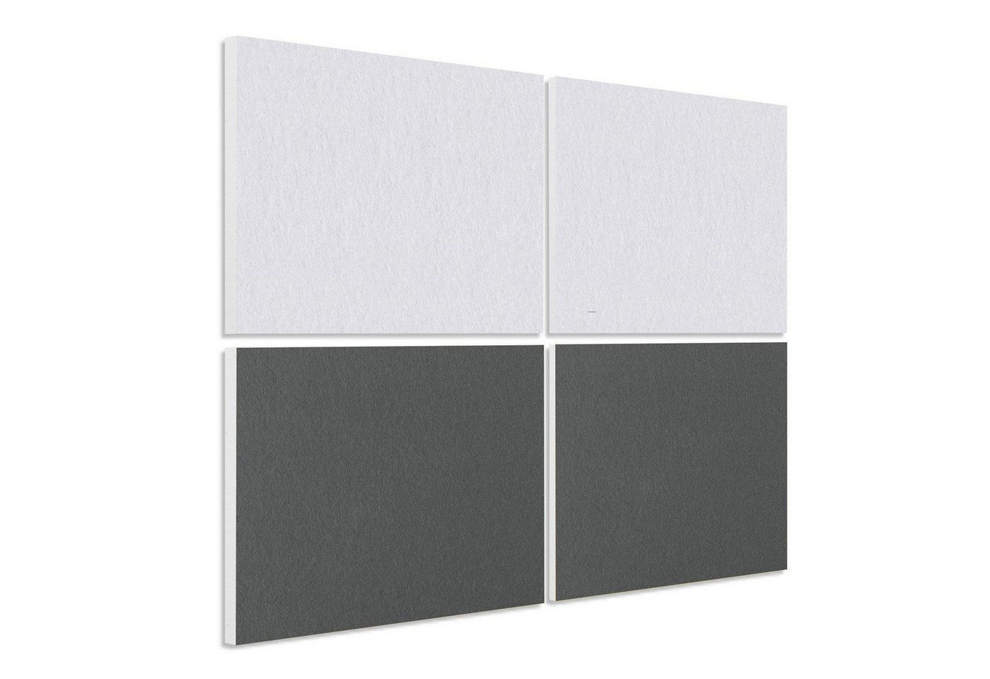 platino24 Wandpaneel Rechteck aus Basotect ® G+ mit Akustikfilz 825x550x50mm Mulitcolor von platino24