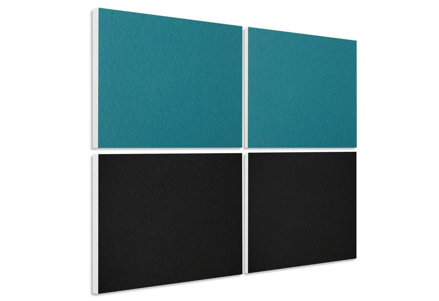platino24 Wandpaneel Rechteck aus Basotect ® G+ mit Akustikfilz 825x550x50mm Mulitcolor von platino24
