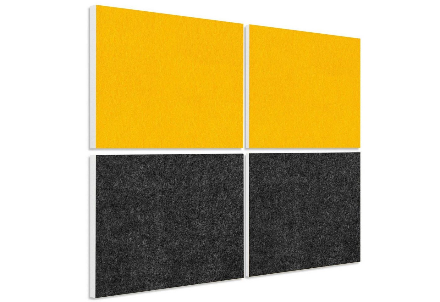 platino24 Wandpaneel Rechteck aus Basotect ® G+ mit Akustikfilz 825x550x50mm Mulitcolor von platino24