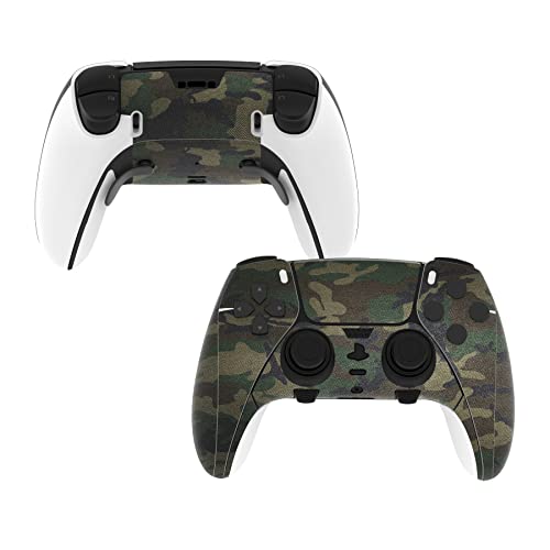 PlayVital 2 Set Skin Sticker für ps5 Edge Wireless Controller, Aufkleber Schutzfolie Vinyl-Skin Decal Wrap Stickers-Grün Camouflage von playvital