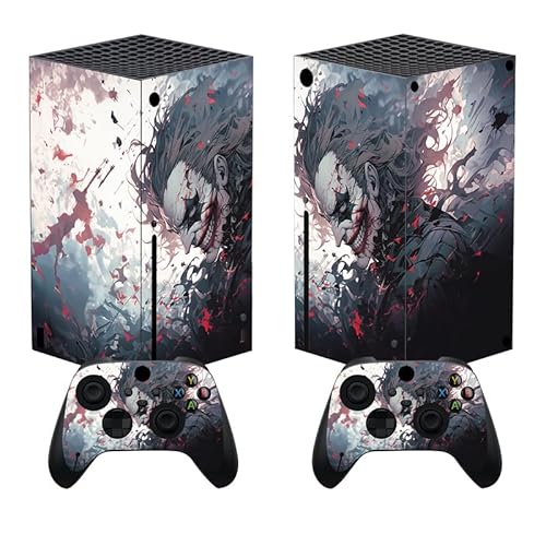 PlayVital Skin für Xbox Series X, Aufkleber Stickers Vinyl-Skins Schutzfolie Design Folie Zubehör für Xbox Series X Konsole Controller-Killing Clown von playvital