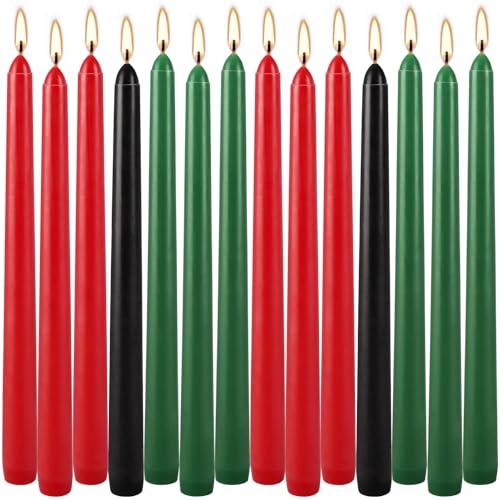 Set mit 14 Kwanzaa Stabkerzen, 6 rot, 6 grün, 2 schwarze Mishumaa Saba Kerzen-Set, 25,4 cm, tropffreier hoher Kerzenständer für Kwanzaa, 7–7,5 Stunden Brenndauer Set mit 14 Kwanzaa Stabkerzen, 6 rot, 6 grün, 2 schwarze Mishumaa Saba Kerzen-Set, 25,4 cm, tropffreier hoher Kerzenständer für Kwanzaa, 7–7,5 Stunden Brenndauer von pliadvbu