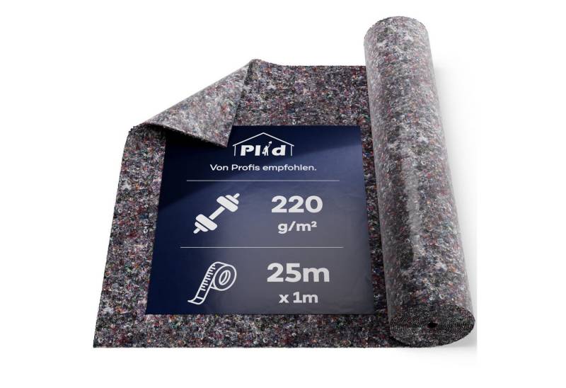 plid Abdeckfolie Maler Abdeckvlies 220g/m²- Vlies mit PE Beschichtung - Malerfilz von plid