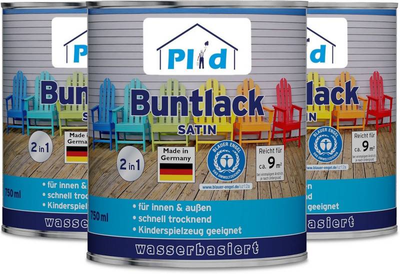 plid Acryl-Buntlack Buntlack Holzfarbe Türenlack Möbellack Acryllack Möbelfarbe Holzfarbe von plid