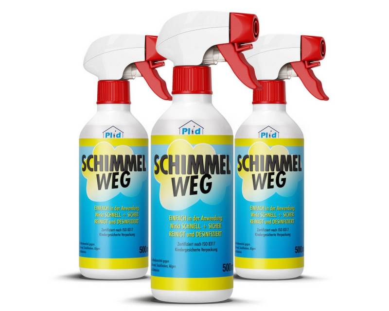 plid Anti-Schimmelspray / Schimmelentferner Schimmelspray Chlorhaltig Schimmelentferner (INNOVATIVER HAFTEFFEKT) von plid