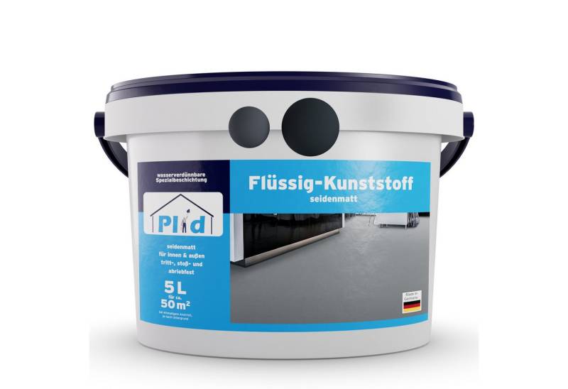 plid Bodenversiegelung Flüssigkunststoff Innen & Außen - Bodenbeschichtung - Flüssig PVC, Wasserfest von plid