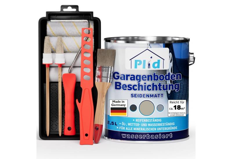 plid Bodenversiegelung Premium Garagenbodenbeschichtung Bodenbeschichtung Bodenfarbe Set, Schnelltrocknend von plid