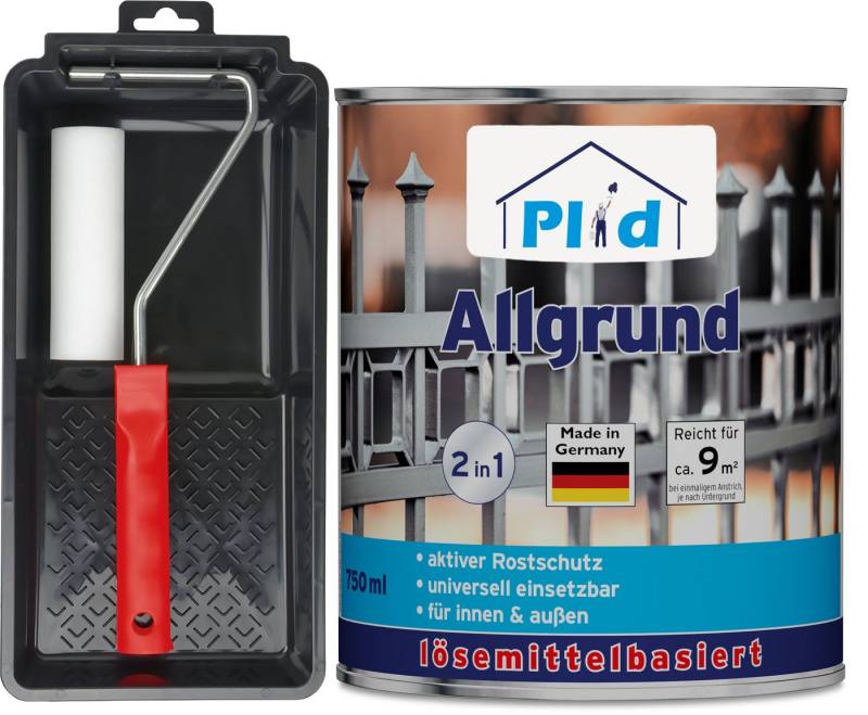 plid Grundierfarbe Premium Allgrund Rostgrundierung Grundierung Set, schnelltrocknend von plid