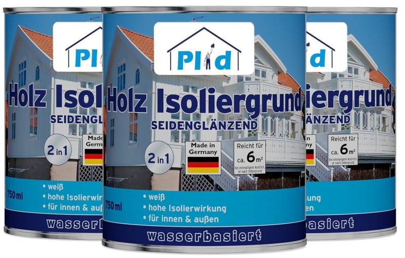 plid Holzlack Holz-Isoliergrund Isolierfarbe Isoliergrund Holzdeckenfarbe, Schnelltrocknend von plid