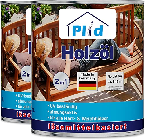 plid Holzöl Pflegeöl Holzschutz Imprägnieröl Gartenmöbel Teakholzöl Holzlasur Teak2l von plid