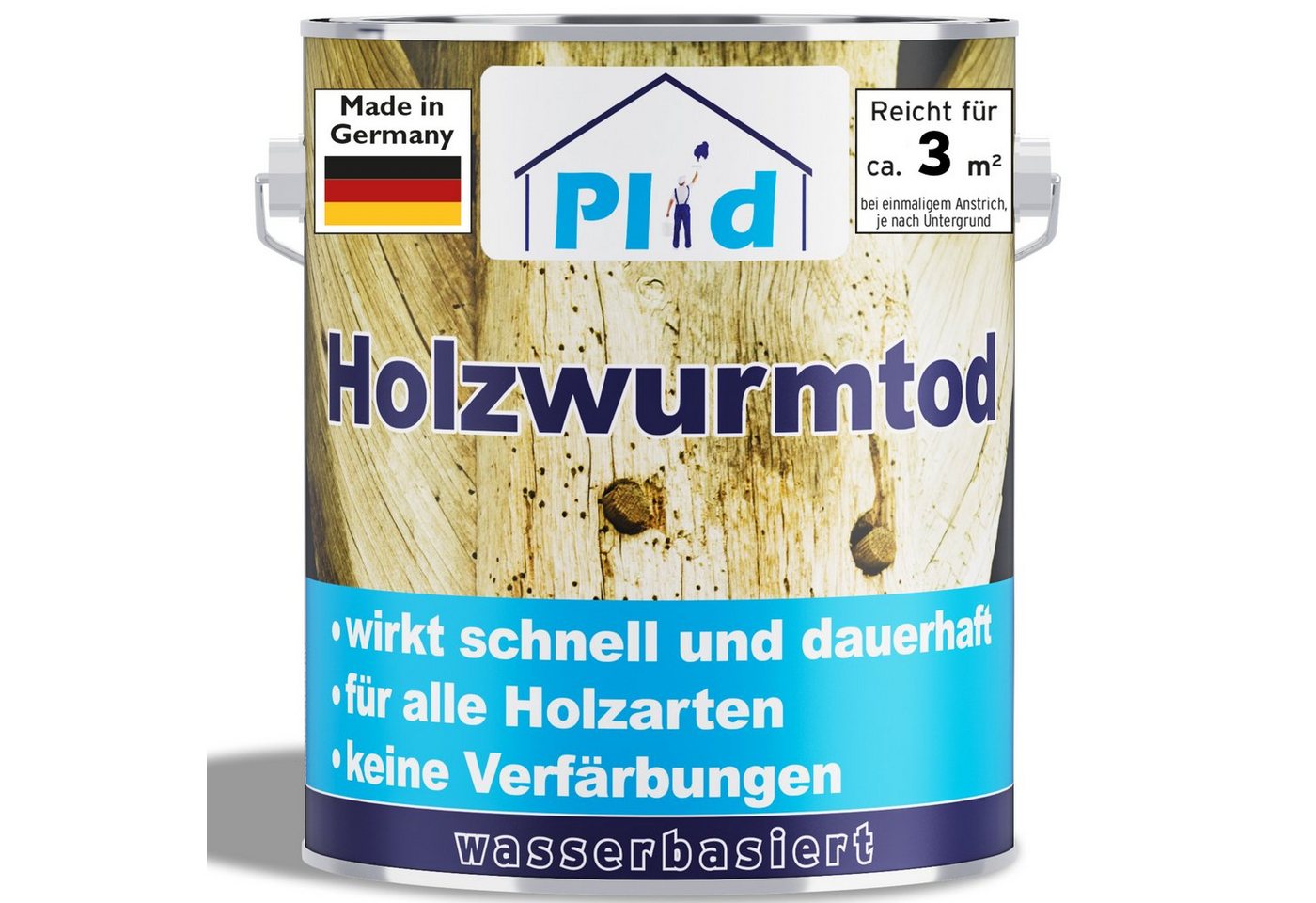 plid Holzwurm-Ex Holzwurmtod Holzwurm-Ex Holzschutz Holzwurmbekämpfung Holzwurmmittel Hausbock, Schnelltrocknend von plid
