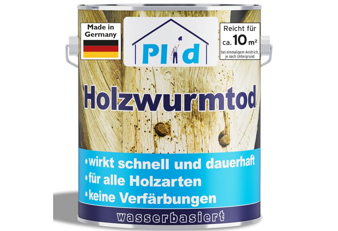 plid Holzwurm-Ex Premium Holzwurmtod Holzwurm-Ex Holzschutz Holzwurm Pinsel, Schnelltrocknend von plid