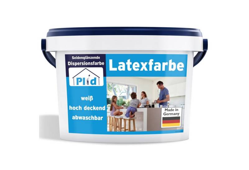 plid Latexfarbe Latexfarbe abwaschbare Wandfarbe Küchenfarbe Innenfarbe Badfarbe, Schnelltrocknend, spritzarm, verarbeitungsfertig von plid