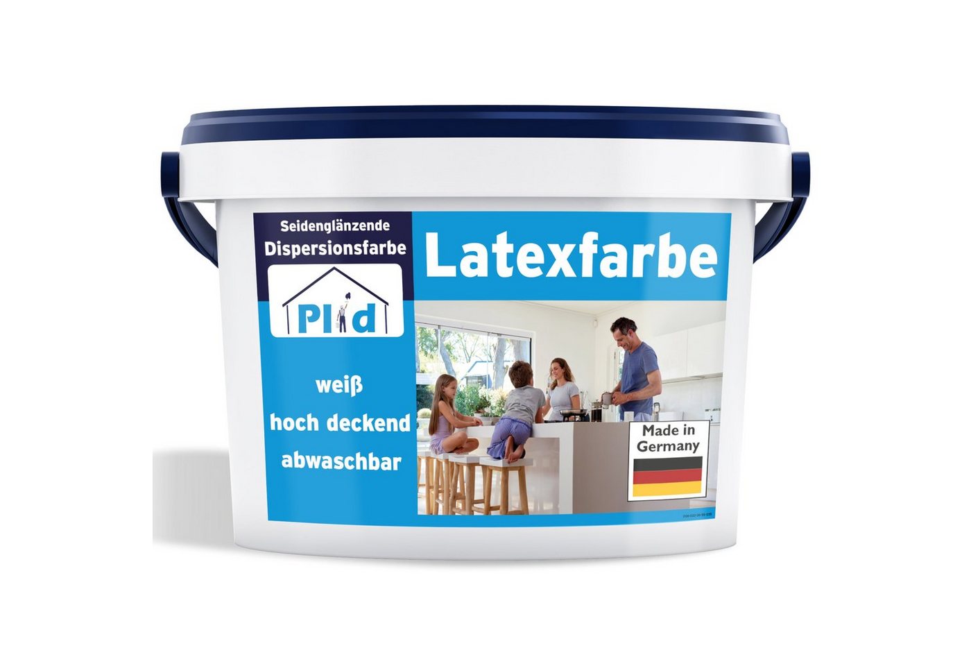 plid Latexfarbe Latexfarbe abwaschbare Wandfarbe Küchenfarbe Innenfarbe Badfarbe, Schnelltrocknend, spritzarm, verarbeitungsfertig von plid